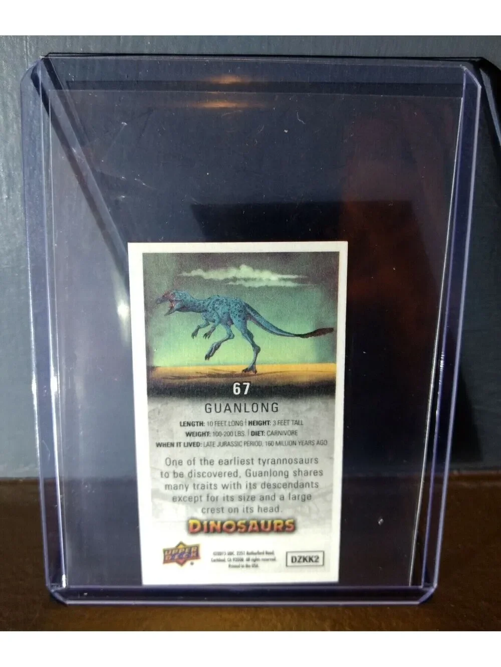 2015 Upper Deck Dinosaurs Canvas Mini Guanlong #67 Trading Card